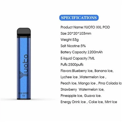 Yuoto XXL 2500 Puffs Dostosobalny Vape